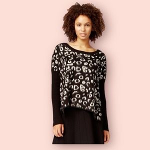 RACHEL by RACHEL ROY WOMENS ANIMAL PRINT CREW NECK PULLOVER SWEATER S/L